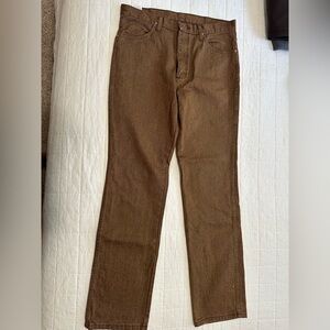Wrangler Cowboy Cut Slim Straight Brown Men's Jeans. 34x34. NWT